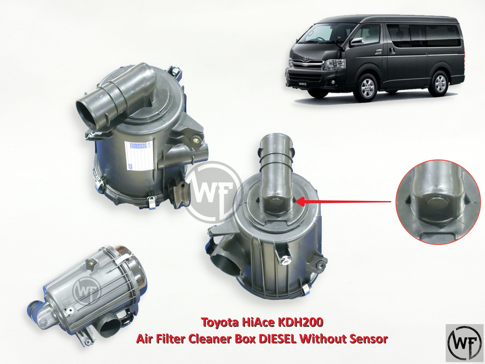 Toyota HiAce KDH200 Air Filter Cleaner Box DIESEL NEW Without Sensor ...