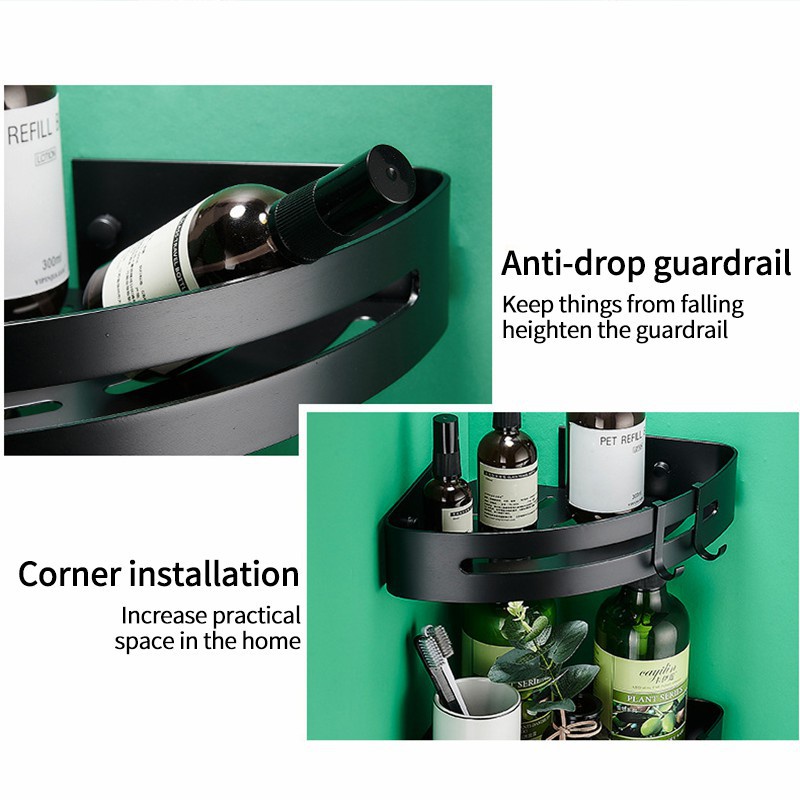 Bathroom Shelf Bathroom Rack Corner Shelf Dinding Bathroom Storage ...