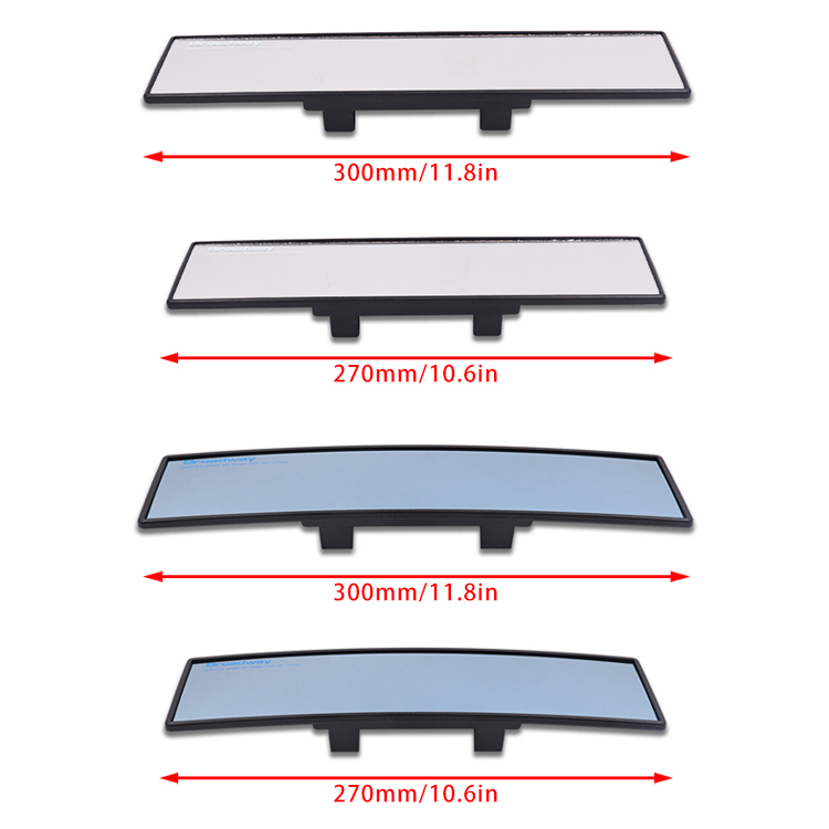 Broadway Mirrors Chrome Wide 300mm Flat