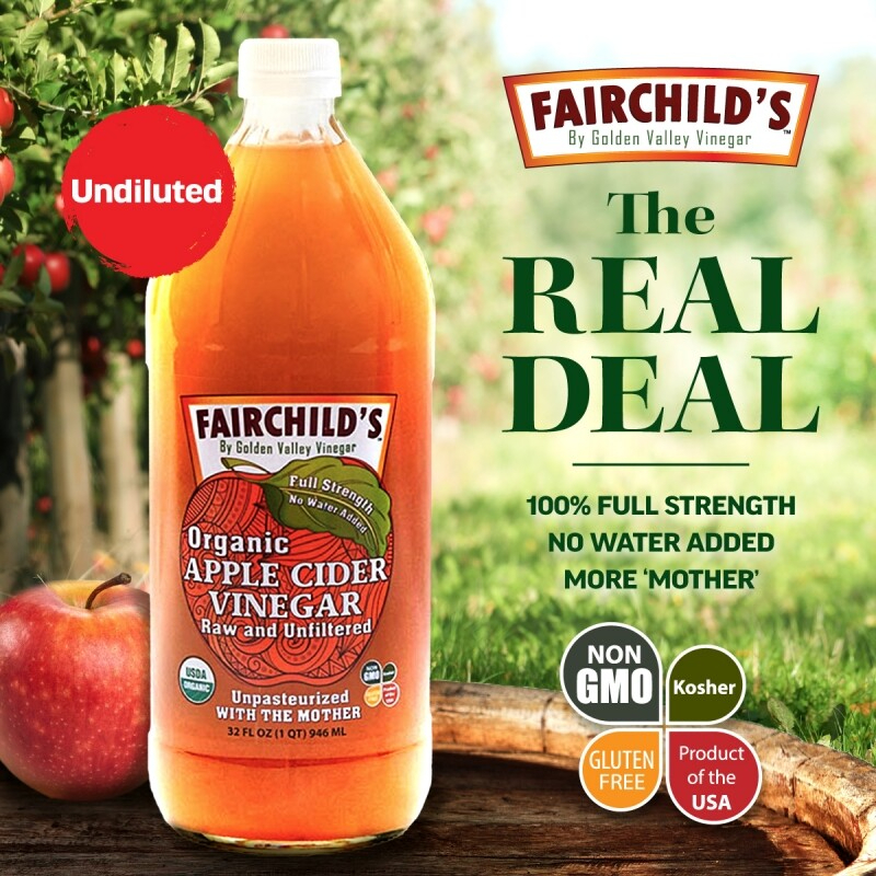 BRAGG / FAIRCHILD'S Organic Apple Cider Vinegar 946ml Sugar Free