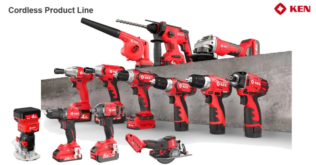 KEN 20V Brushless Cordless Angle Grinder 100MM BL9120-40C Handheld ...