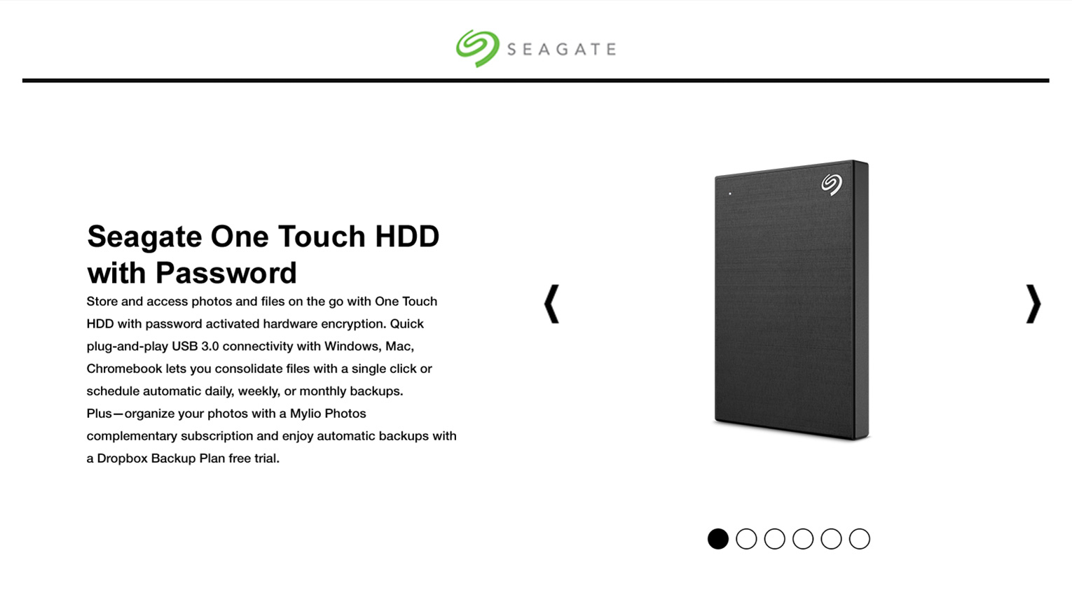 Seagate One Touch External Hdd With Password Protection Usb 30 For Windows And Mac Hard 4068