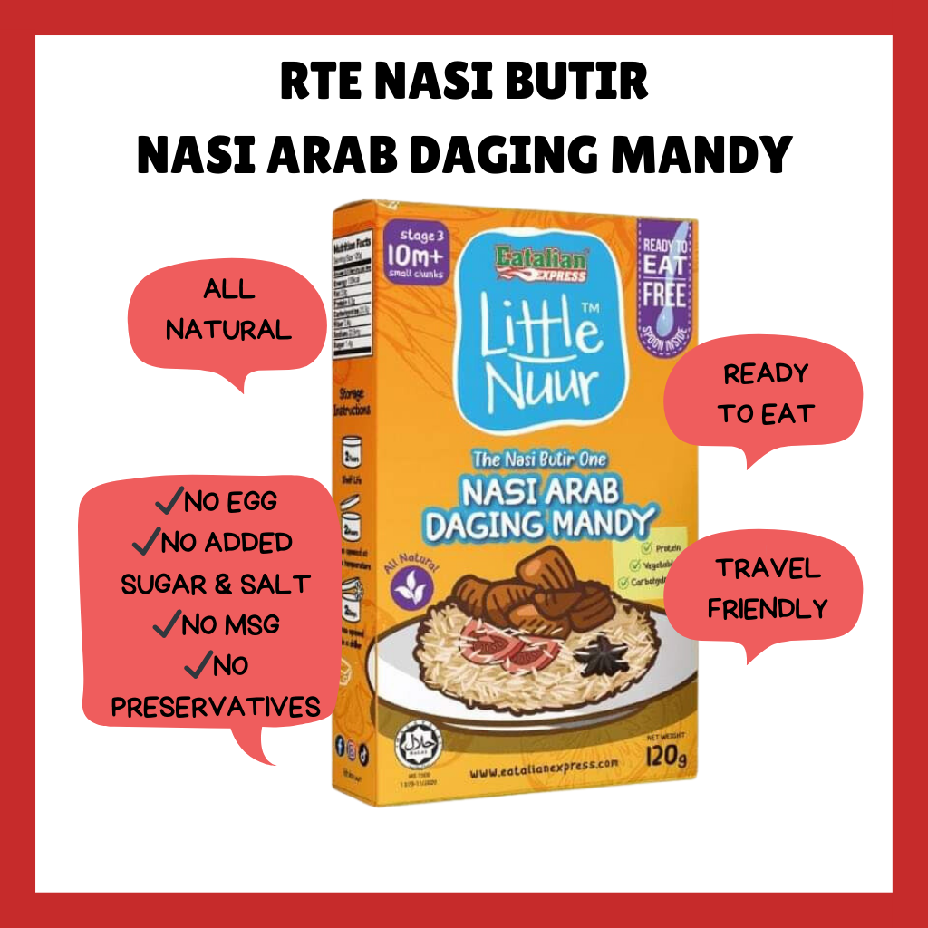 Eatalian Express Little Nuur Ready To Eat (RTE) Nasi Arab Daging Mandy ...