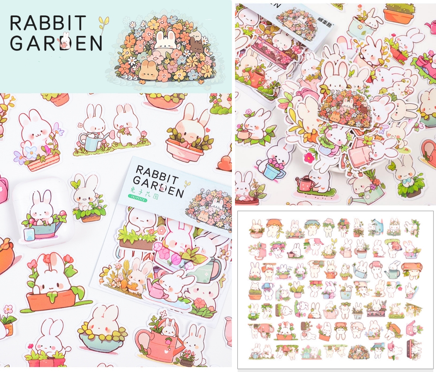 Creative Cute Cartoons Japanese Korean Style Kawaii Deco Stickers Pack ...