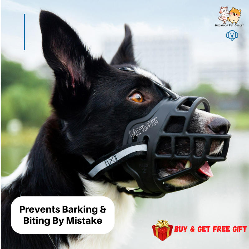 MEOWOOF Dog Mouth Cover Adjustable Dog Muzzle Dog Mouth Guard Dog Anti
