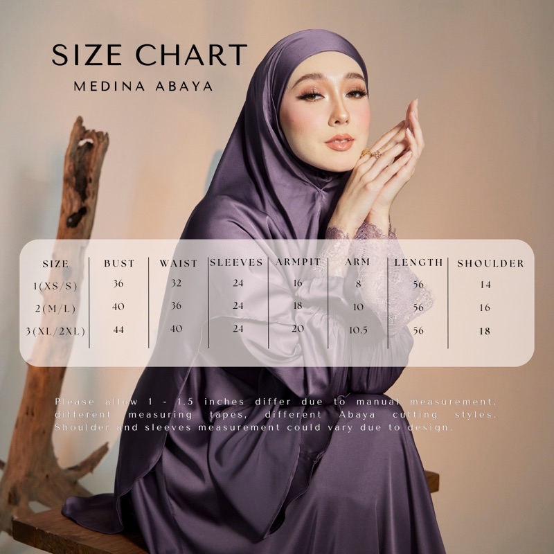 Size guide – Jieha Ghazali