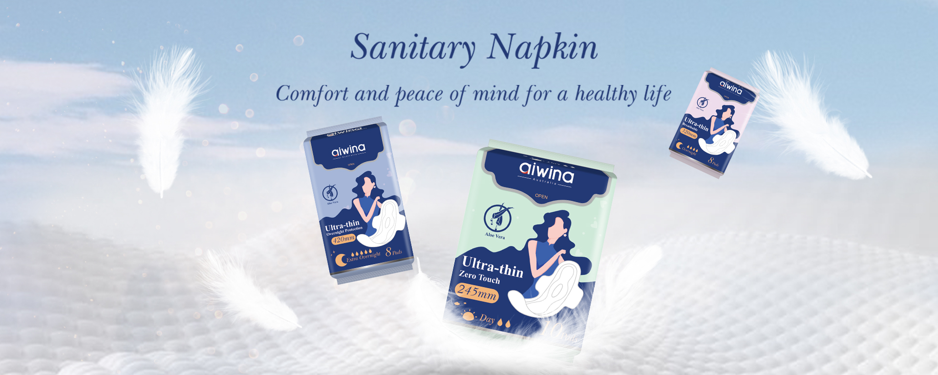 Aiwina Adult Day Night Comfort Soft Precious Whisper Sanitary Pad