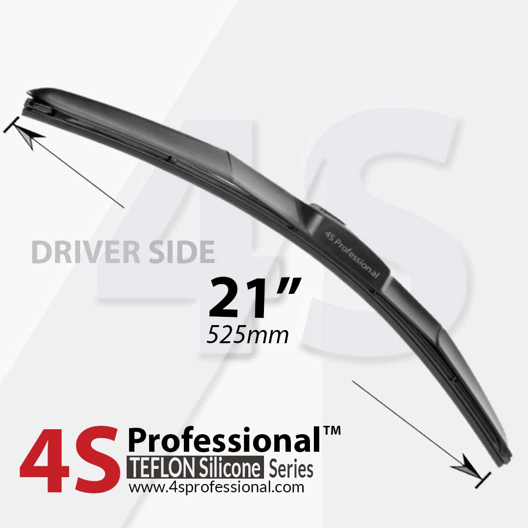 4S Professional™ Teflon Silicone Series Wiper Blades (1pcs) - 1 Year ...