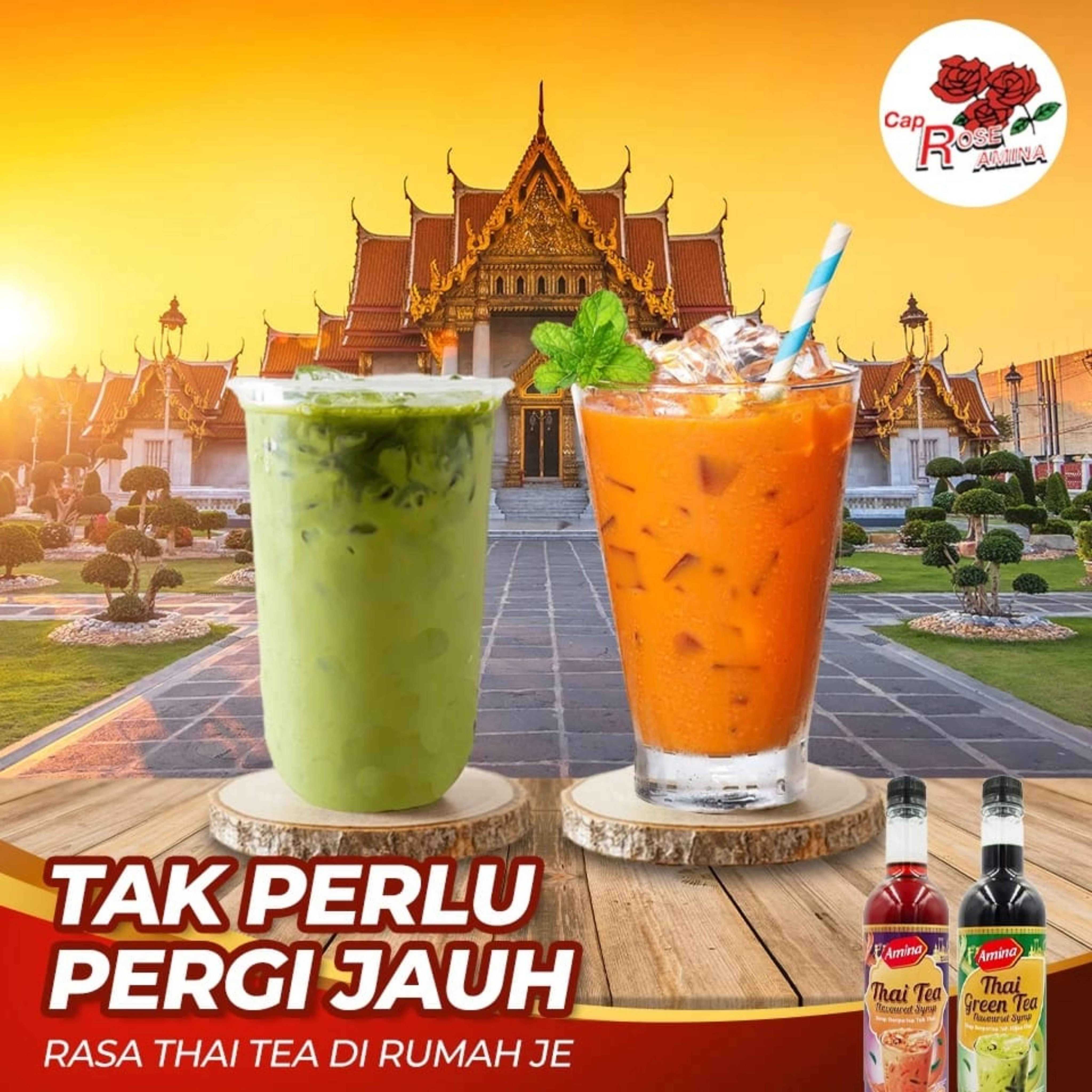 Amina Syrup (Thai Tea & Thai Green Tea) 750ml | Shopee Malaysia