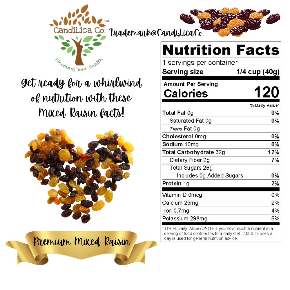 CandiLica Co. Premium Mixed Raisin – Product of Iran – Healthy Snacking ...