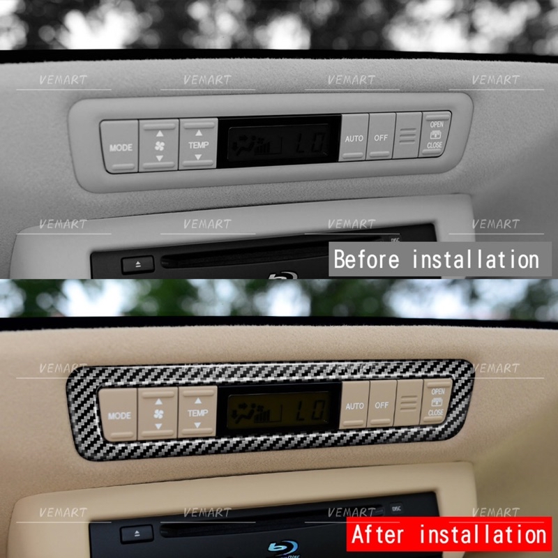 Vemart Toyota estima acr50 carbon fiber rear ac panel frame garnish ...