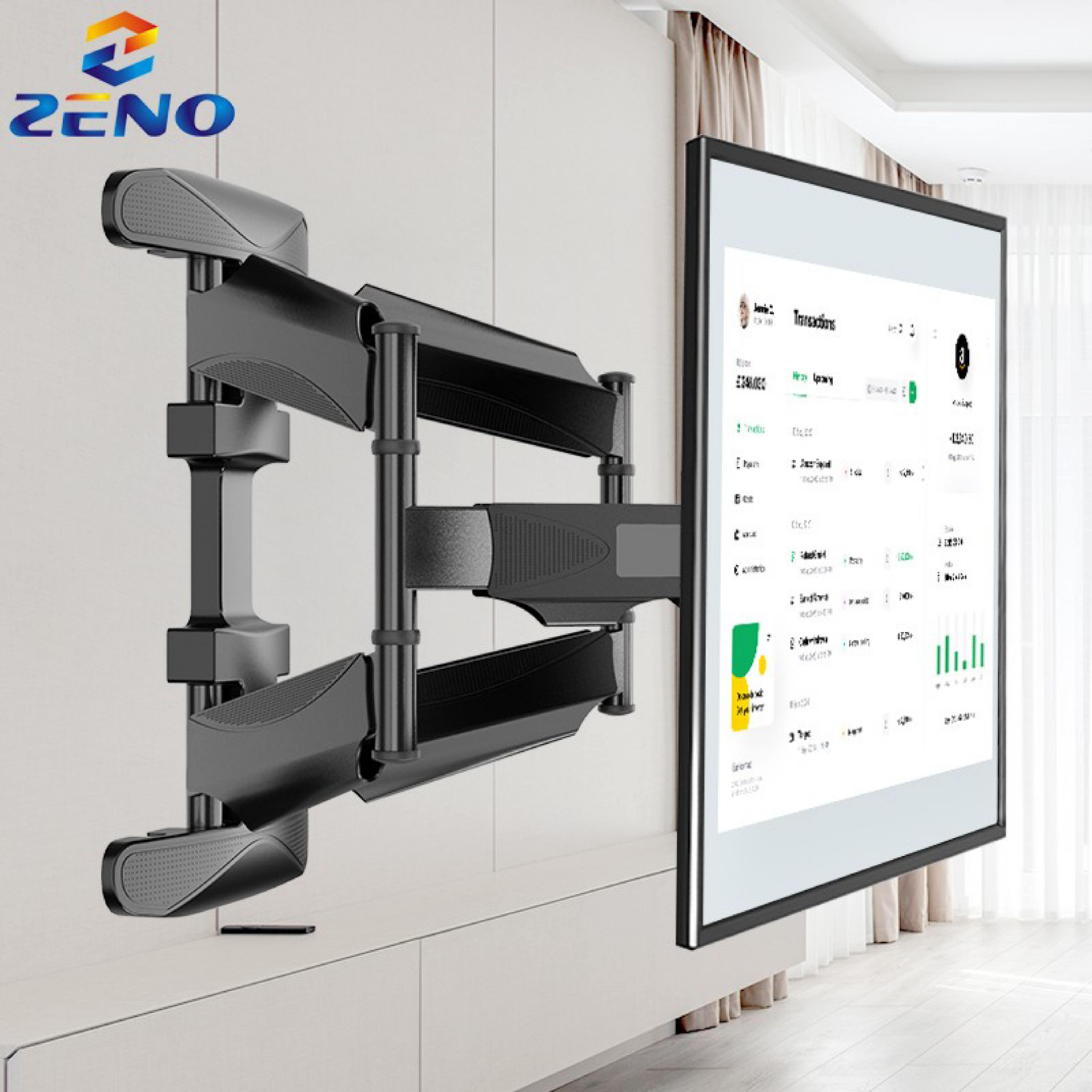 ZENO P600 40"-80" Full Motion Tv Wall Bracket Swivel Adjustable Double Arm Wall Mount Tv Bracket ...