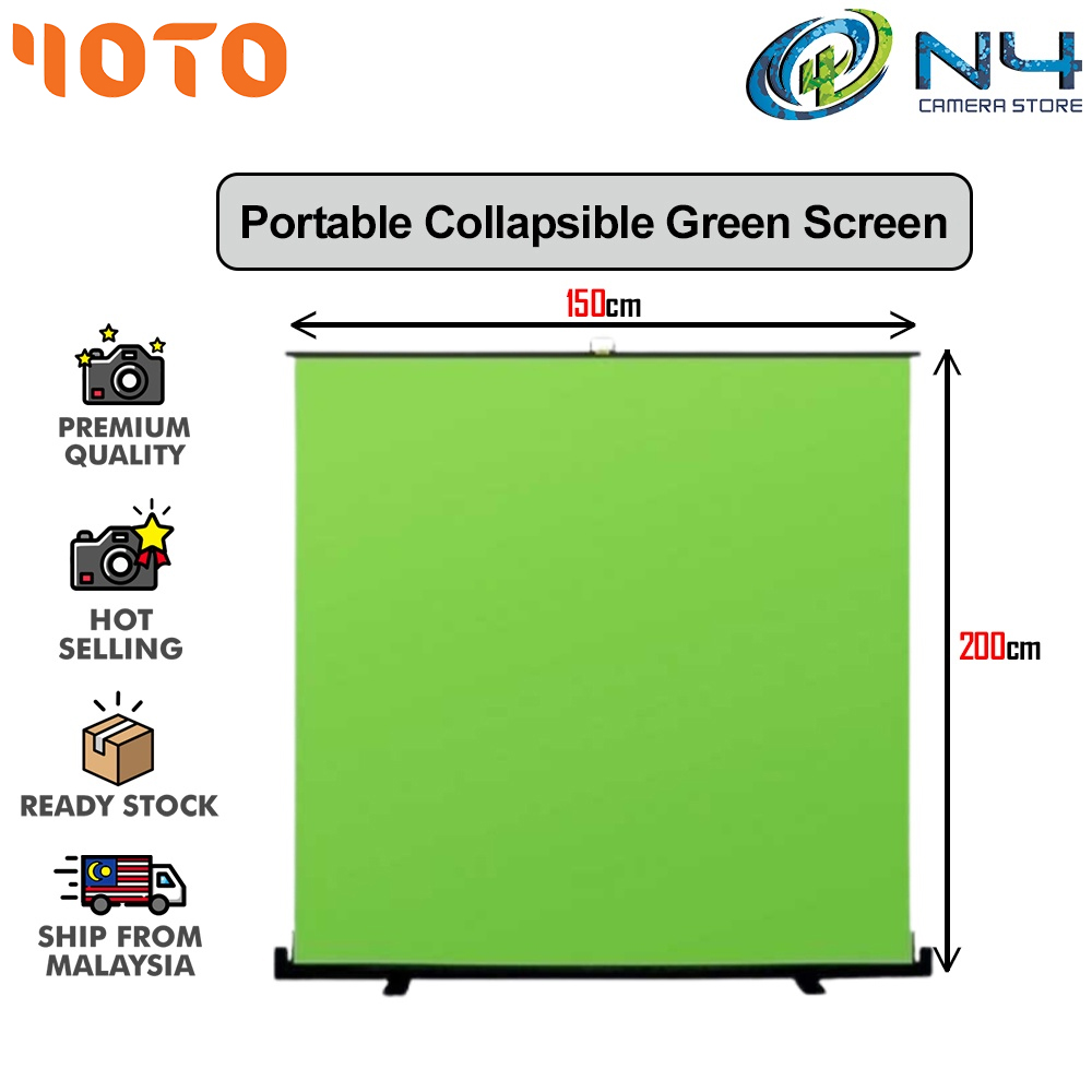 Foto Background Collapsible Green Screen Chromakey Backdrop Pop Up