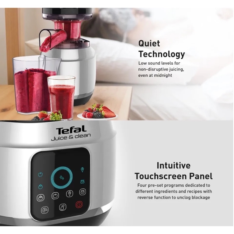 Tefal Slow Juicer Juice N Clean 150W ZC420 | Shopee Malaysia