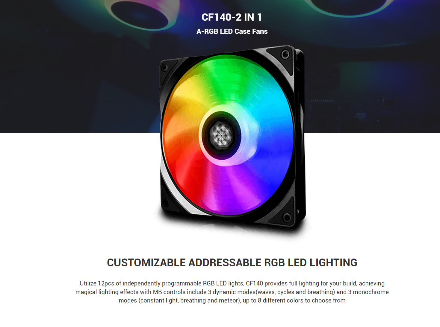 DeepCool CF140 ARGB 2 In 1 Chassis Fan # DC-CF140-2IN1 | Shopee Malaysia