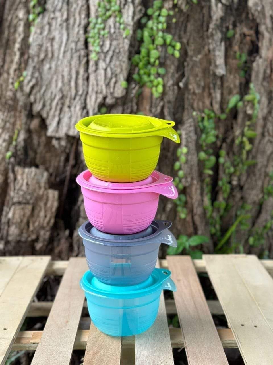 Tupperware Pretty Pastel 625ml (colorful bowls) liquid tight air tight ...