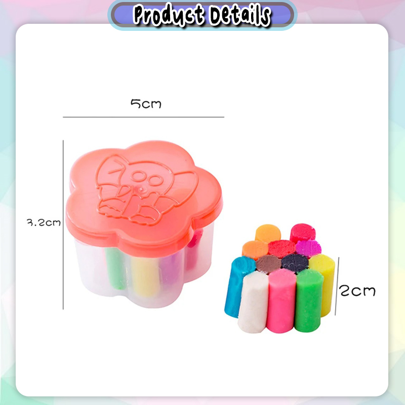 [Little B House] 12 Colour Mini Clay Set Handmade Plasticine For Kids ...