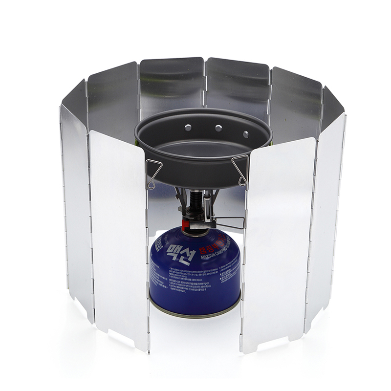 CMall Outdoor Picnic Wind Deflector Mini 10Piece Stove Wind Deflector