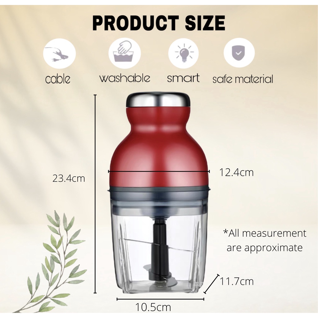 CAPSULE CHOPPER BIG Cutter Blender Grinder Masher Mixer Juicer Pengisar ...
