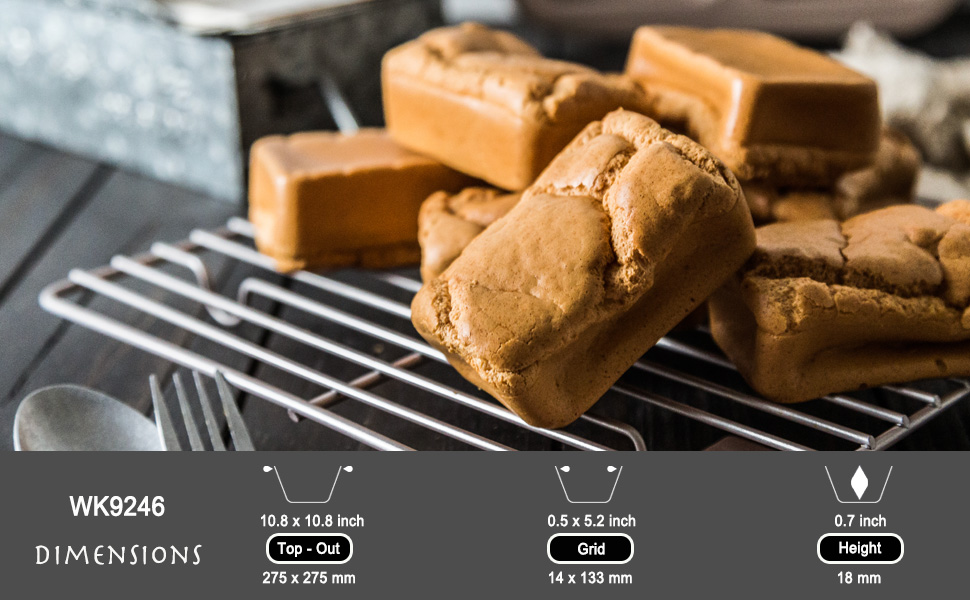 [CHEFMADE.os] carbon steel Non-Stick Cooling Rack Cake/Bread/Toast ...