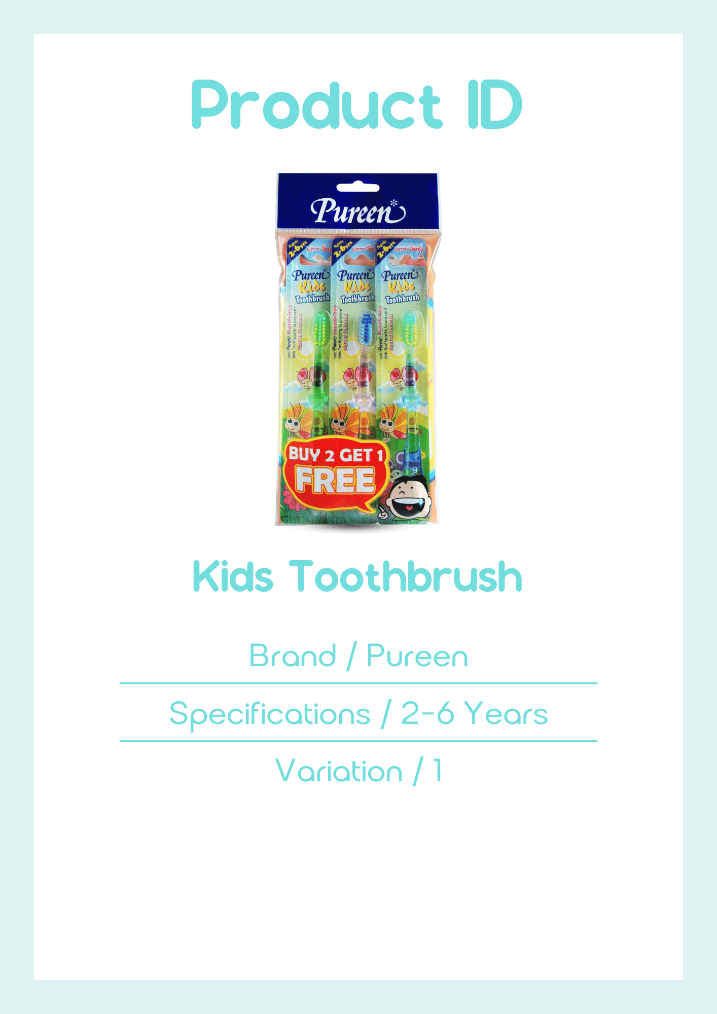 Pureen Kids Toothbrush (Promo Pack) | Shopee Malaysia