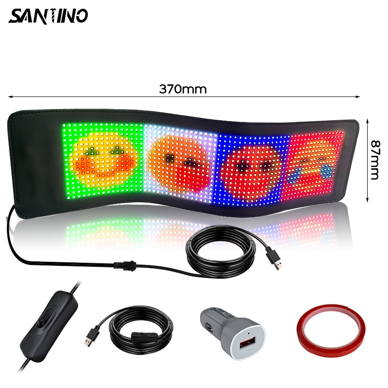 LED DISPLAY SIGNBOARD Matrix Pixel Panel Bluetooth APP USB 5V Flexible ...