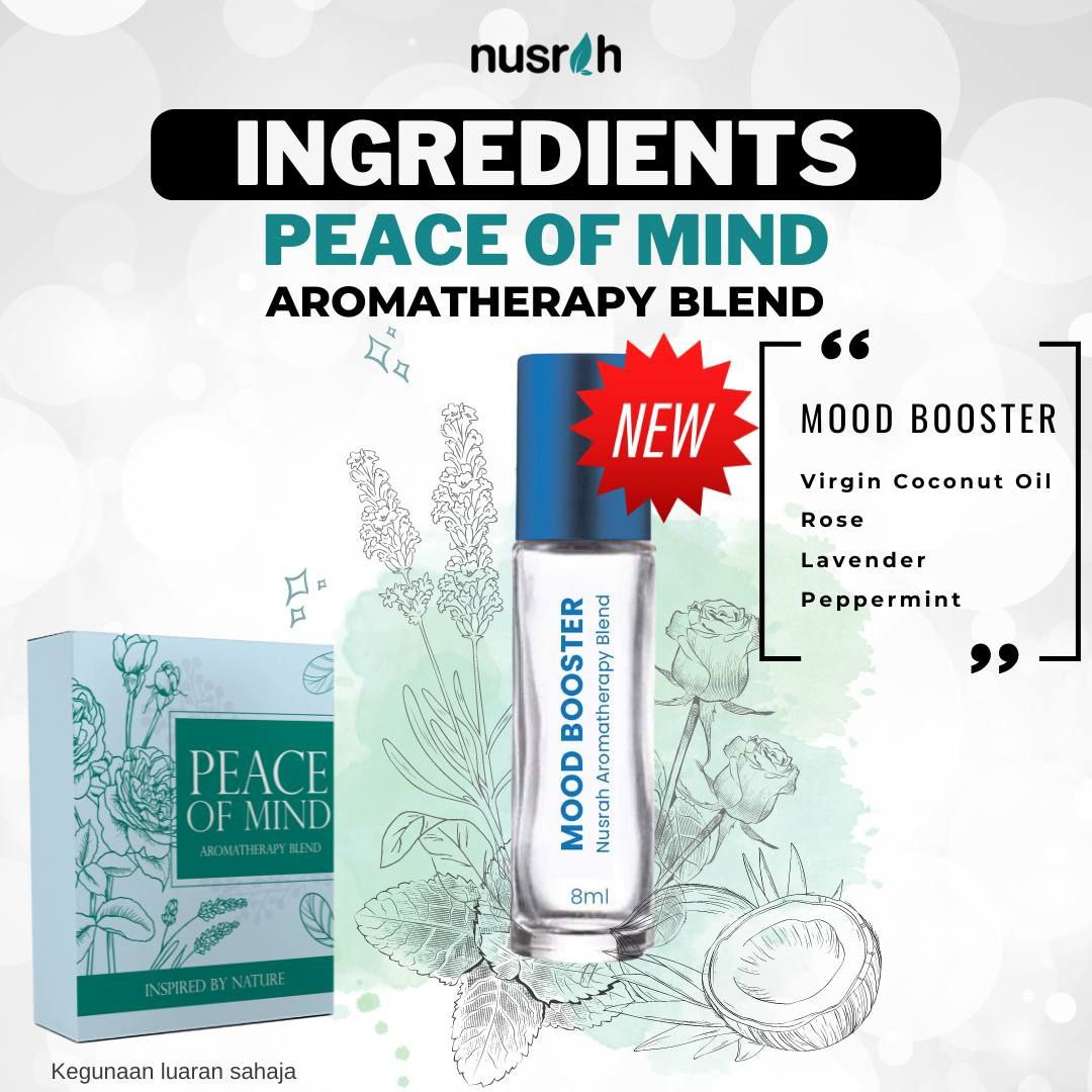 NUSRAH PEACE OF MIND Aromatherapy Blend -Pain Release (Peppermint Lime ...
