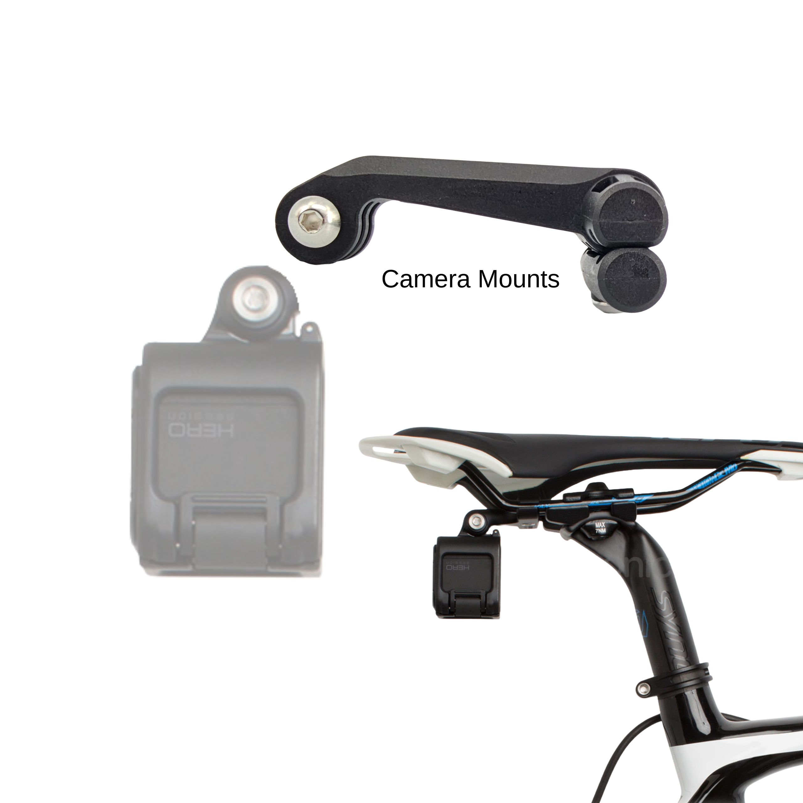 GoPro HERO Action Camera Bike Bicycle Saddle Seat Rail Mount Clamp Clip ...