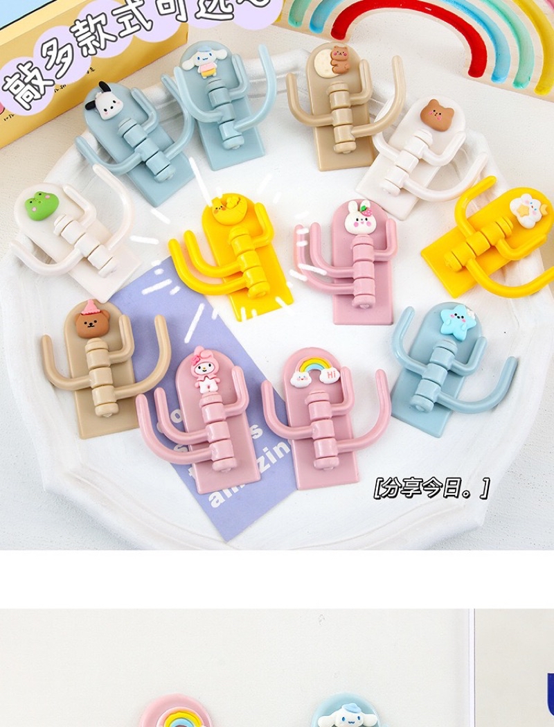Cartoon Hook hanger stick on wall transparent hanger penyangkut baju ...