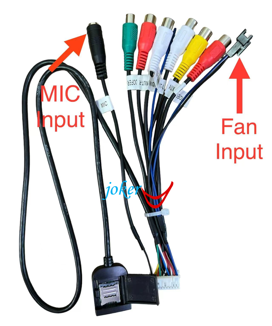 CAR ANDROID PLAYER OEM SOCKET USB REVERSE CAMERA RCA GPS ANTENNA 4G SIM ...