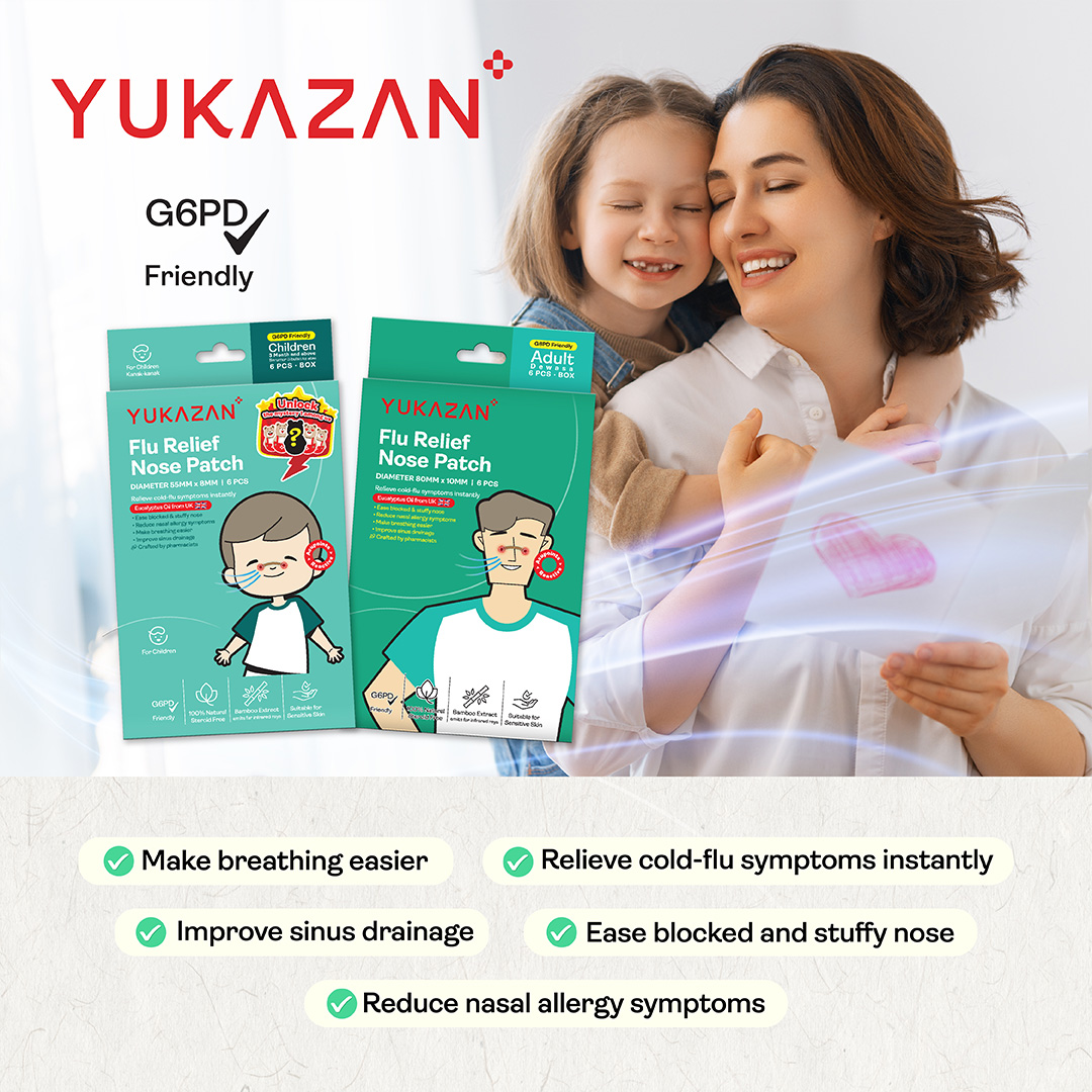 Yukazan Flu Patch Kids 6's 3 Month+ /Flu Relief Nose Patch 6'S G6PD ...