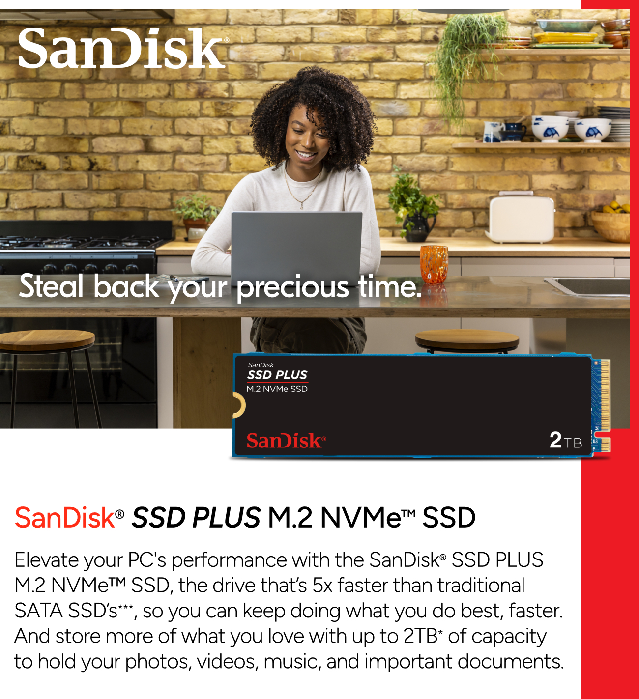 SanDisk® SSD PLUS M.2 NVMe™ SSD (250GB/ 500GB/ 1TB/ 2TB) | Shopee Malaysia