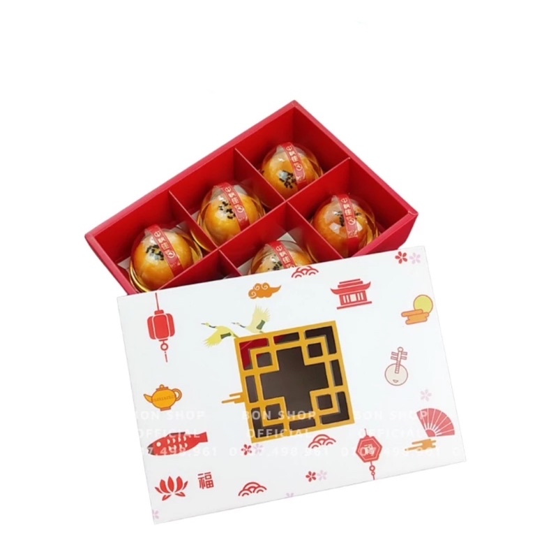 10 pcs Mooncake 6 holes box 80g /snowy moon cake box Mid-autumn high ...