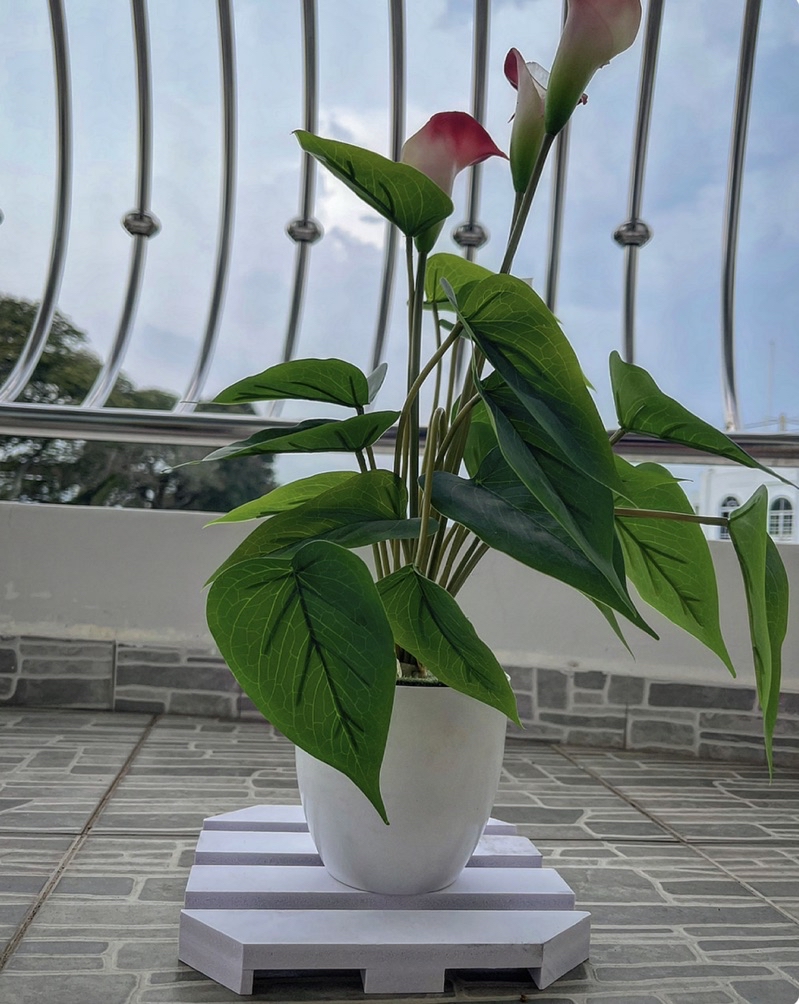 PVC Lapik Pasu Bunga Plant Stand Flower Plate Tray Decoration Kaki Pasu ...