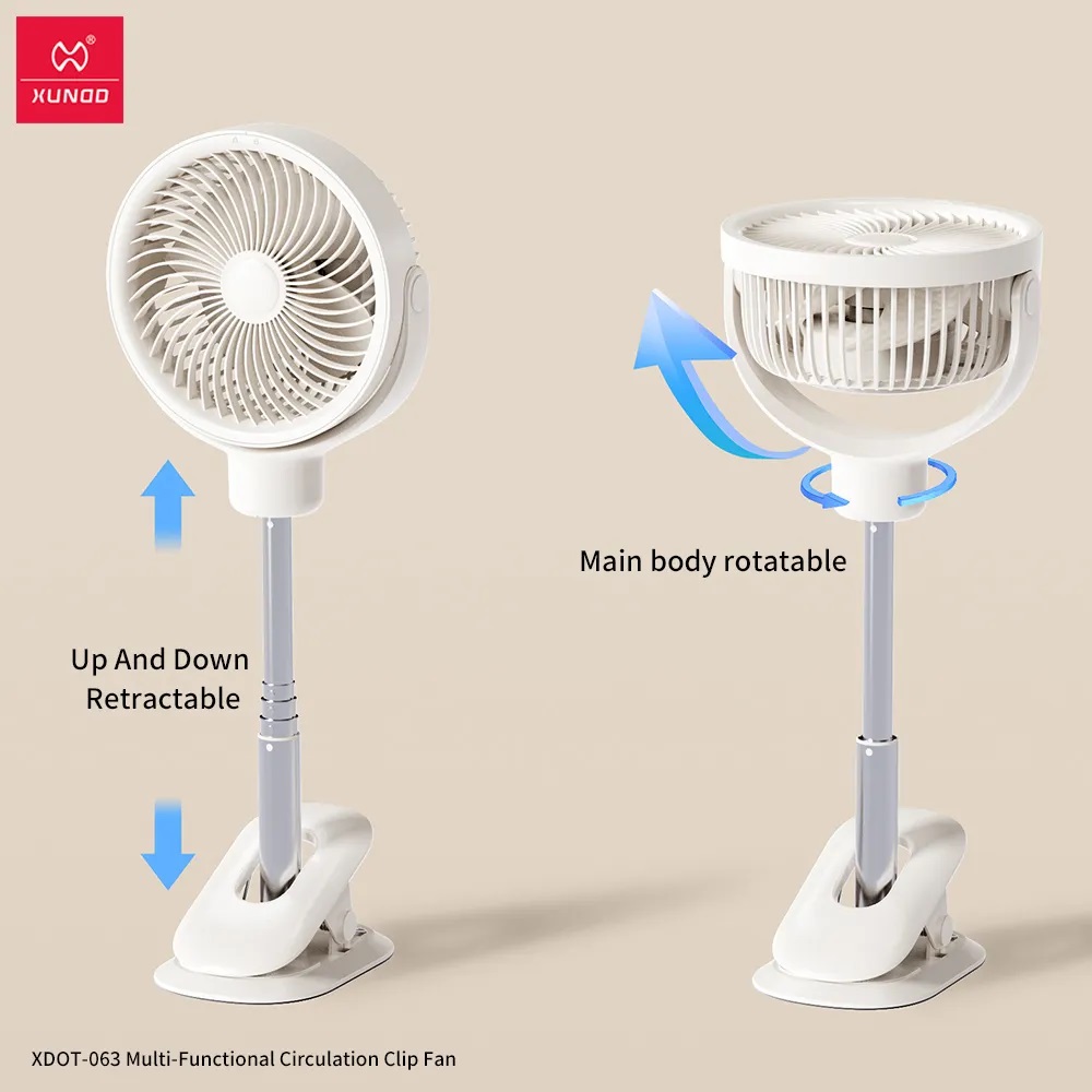 XUNDD XDOT-063 Desktop Clamp Circulating Fan ( 6000mAh ) Lightweight ...