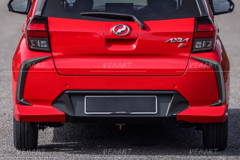Vemart perodua axia new 2023-2024 car rear bumper canard body kit ...