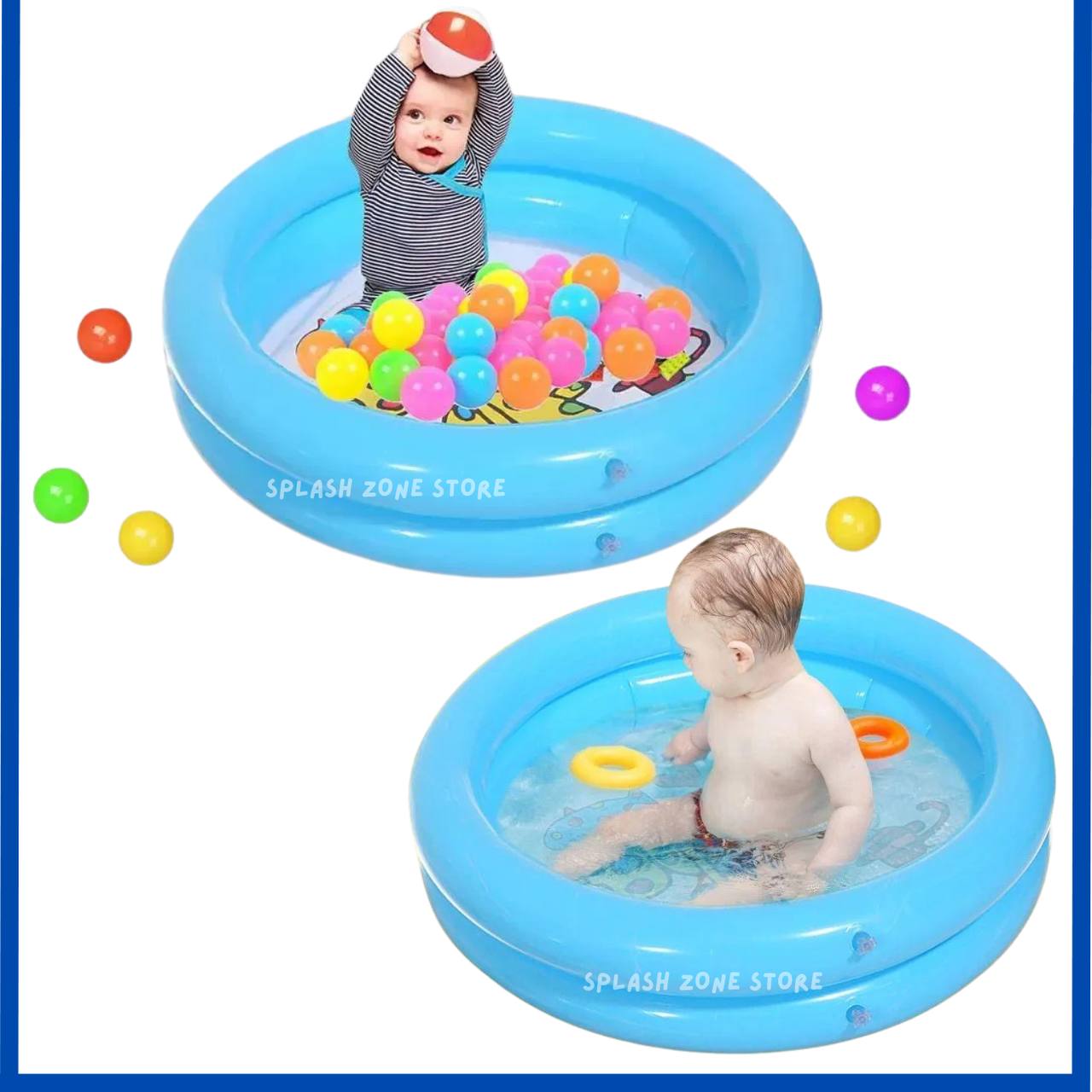 Baby Inflatable Swimming Pool Kids Water Play Safety Pond Round Basin ...