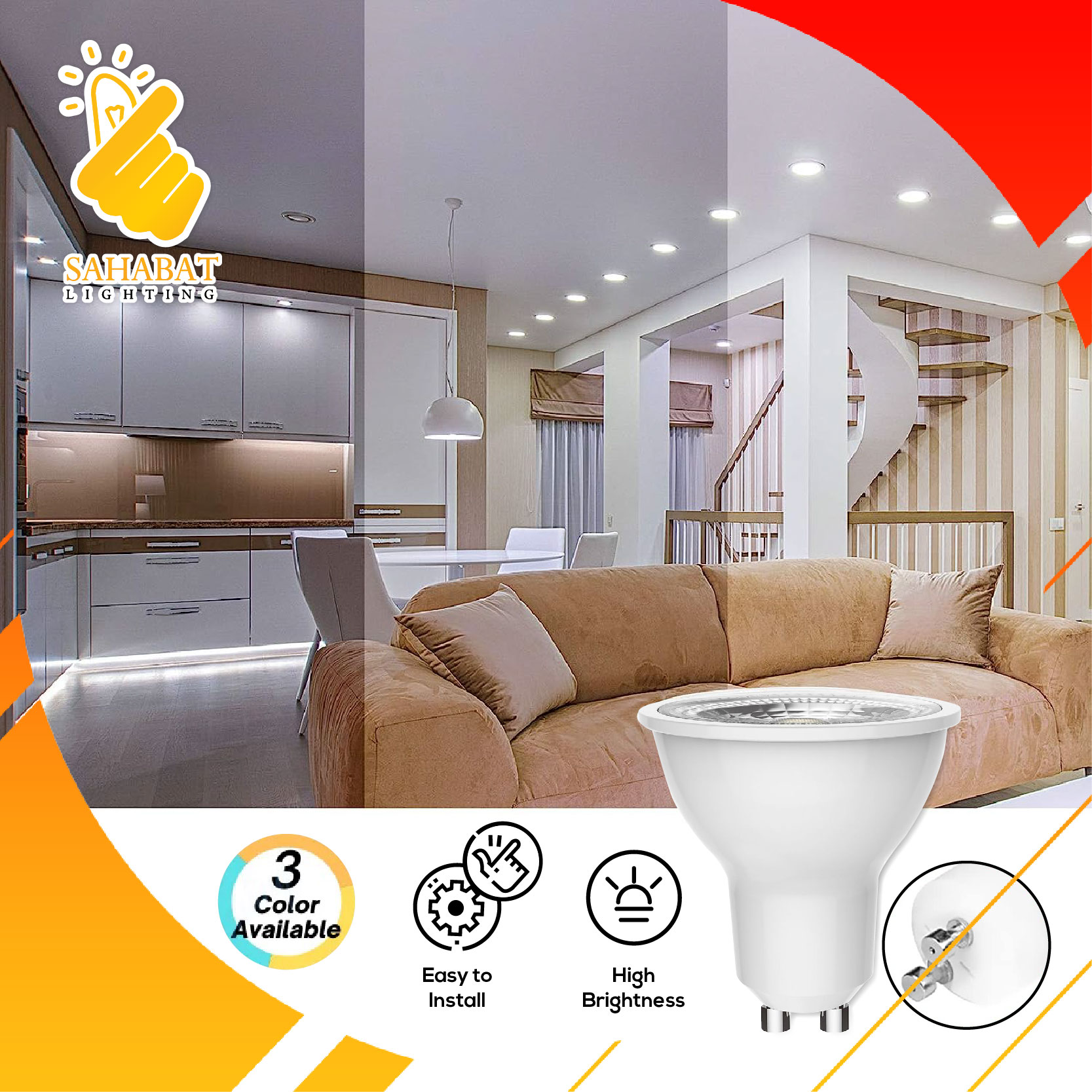 LED GU10 Bulb Mentol 7W 9W 12W Spotlight Tracklight Eyeball Ceiling ...