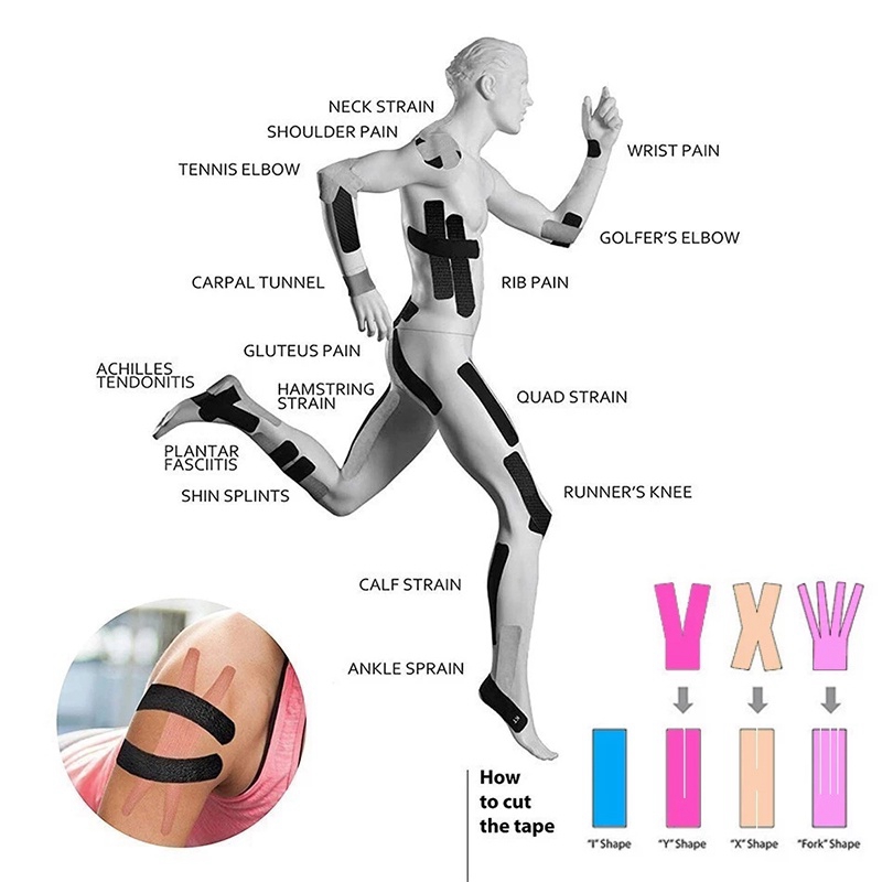 Kinesiology Sport Elastic Tape Sports Tape Physio Strapping Muscle Tape ...