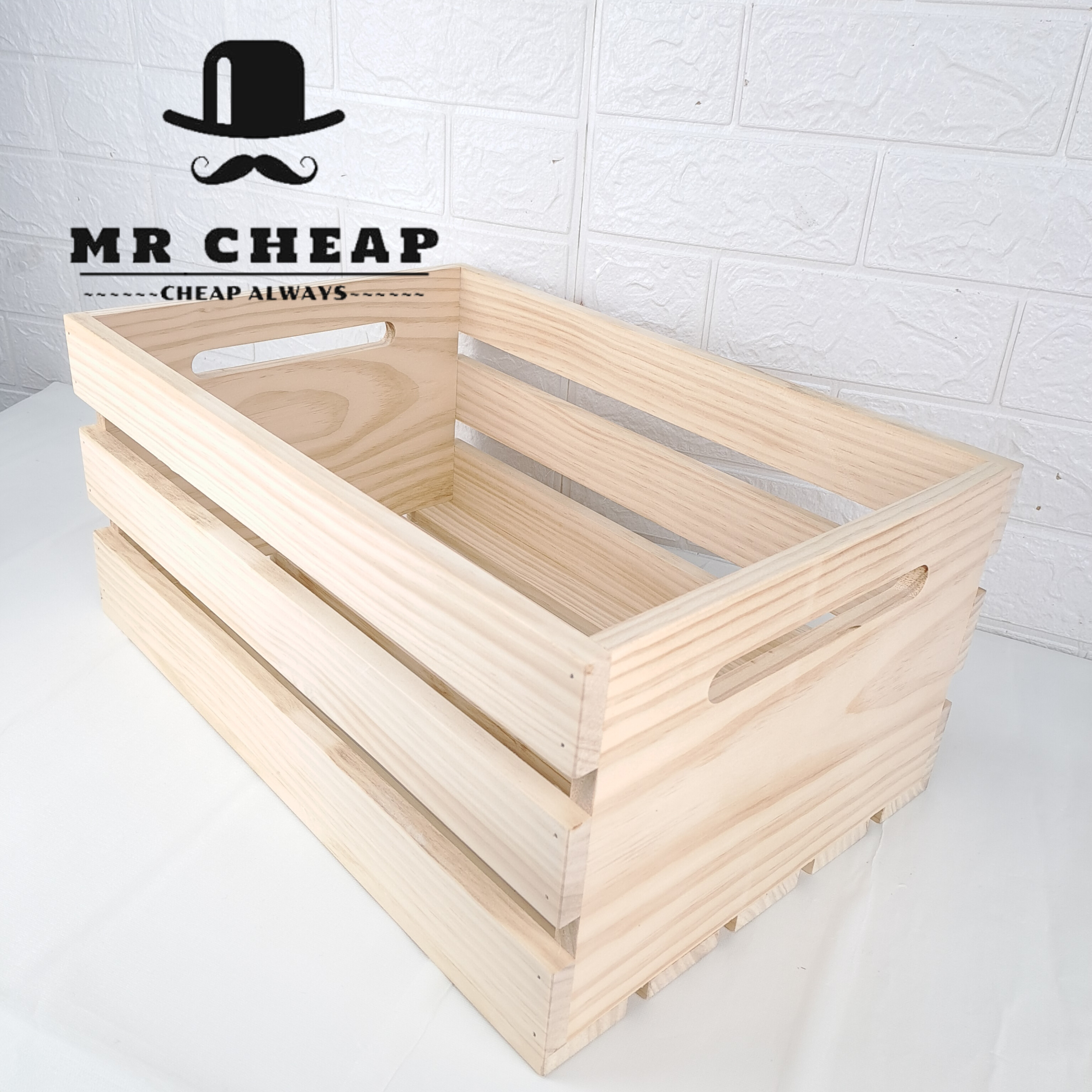 [NEW] Pine Wood Crate With Handle Hole / Storage Box / Storage Crate ...