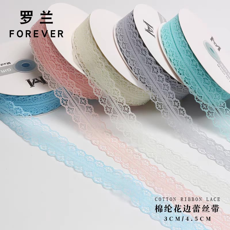 3CM Korean Lace Net Ribbon Flower Bouquet Wrapper Ribbon | Shopee Malaysia