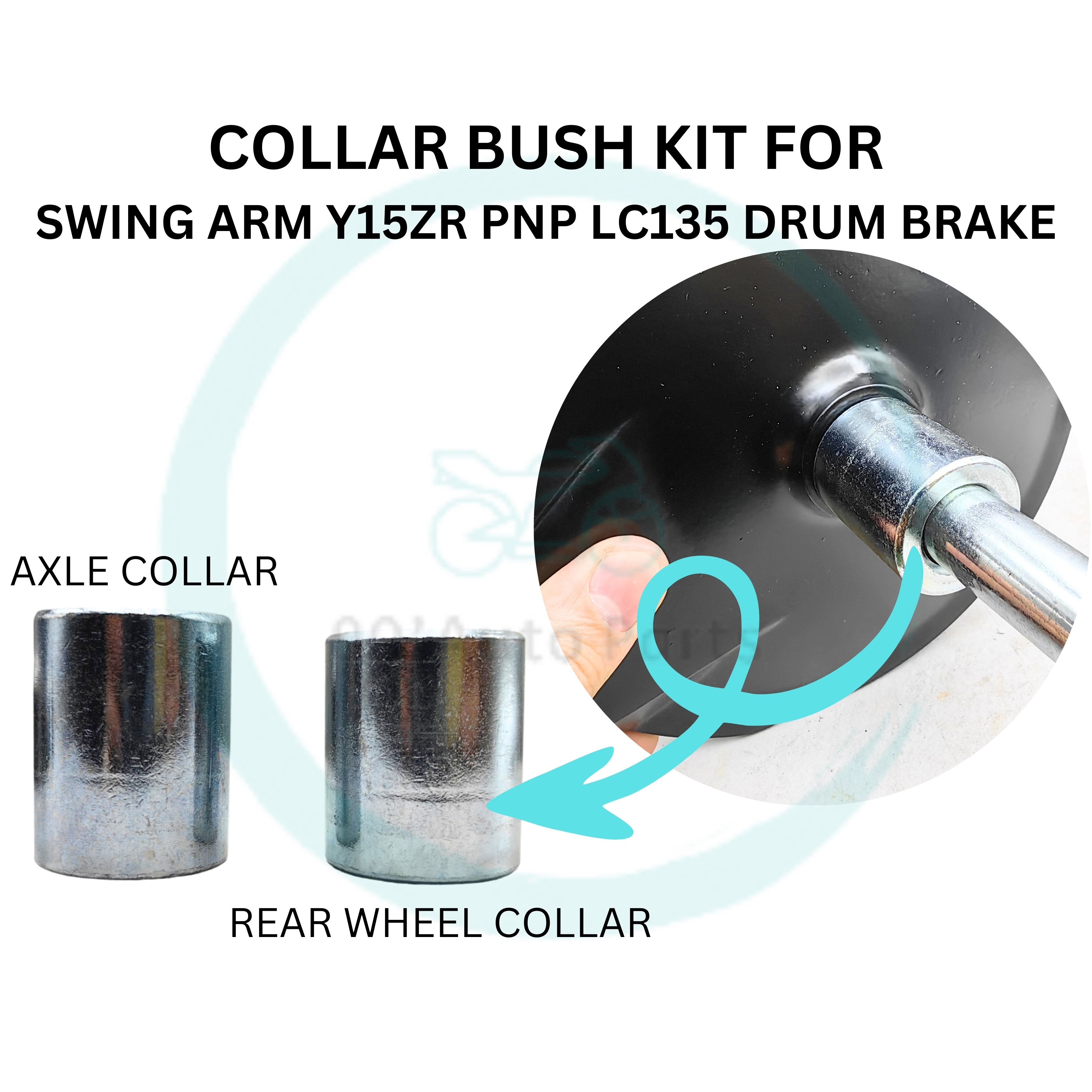 COLLAR BUSH KIT SWING ARM Y15 Y15ZR PNP LC135 DRUM BRAKE SHAFT M15 SIZE ...
