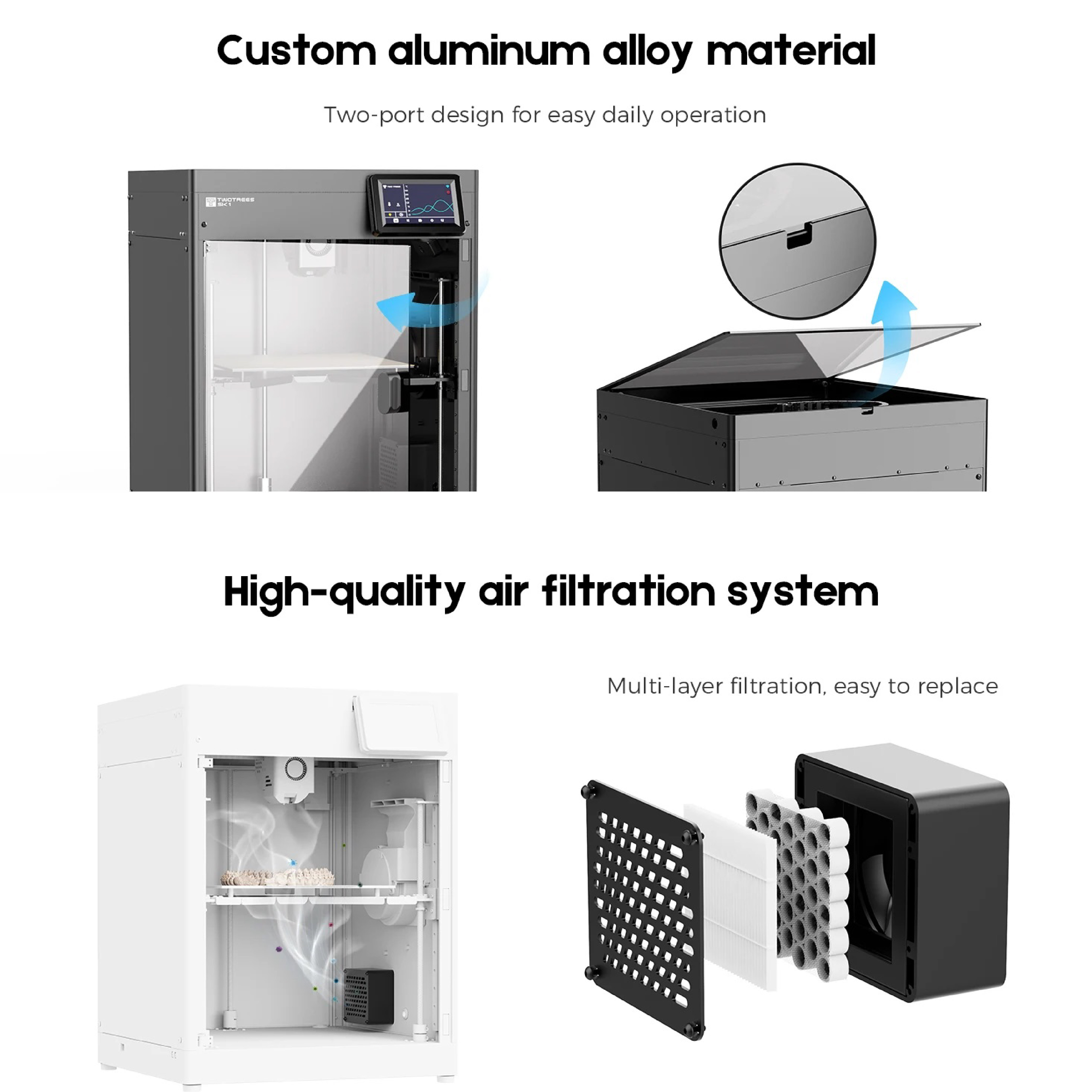 Two Trees SK1 High Speed Printing up to 700mm/s / WiFi Control / All ...