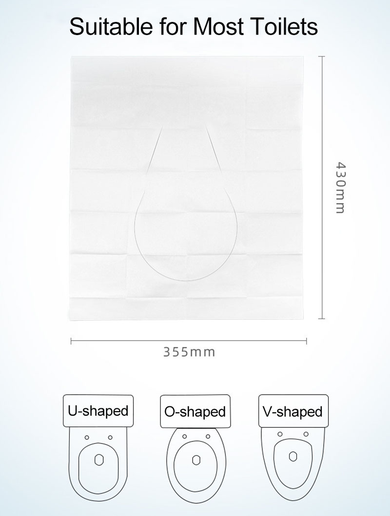 10pcs Disposable Toilet Seat Cover Portable Bowl Paper Pad One Time ...
