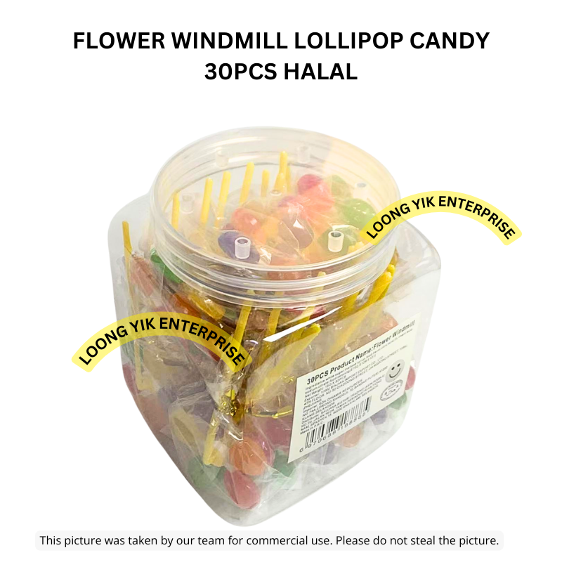 FLOWER WINDMILL LOLLIPOP CANDY 30PCS HALAL | Shopee Malaysia