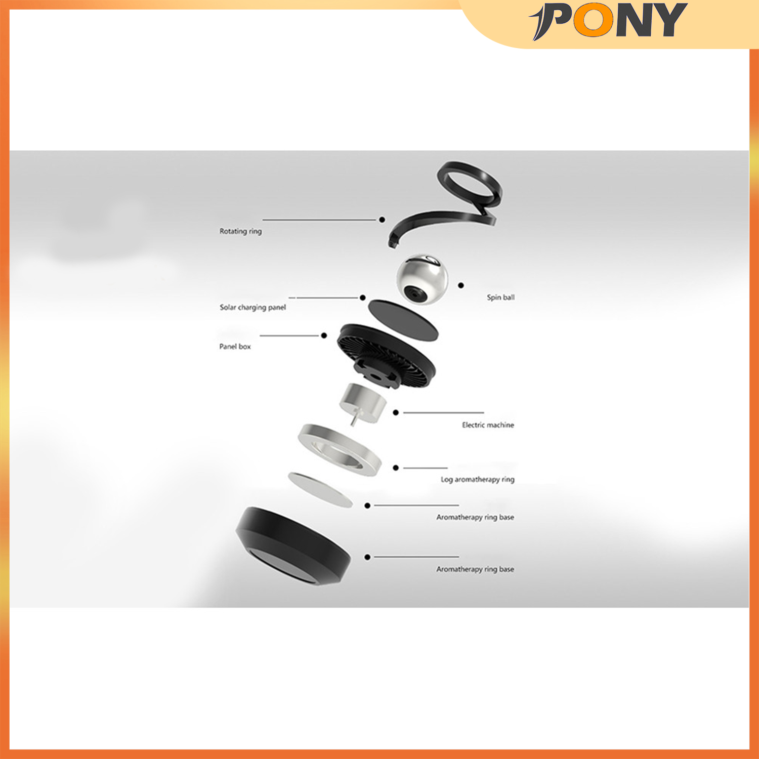 PONY Vehicle Sunlight Aromas Enhancers Solar Car Air Freshener Space ...