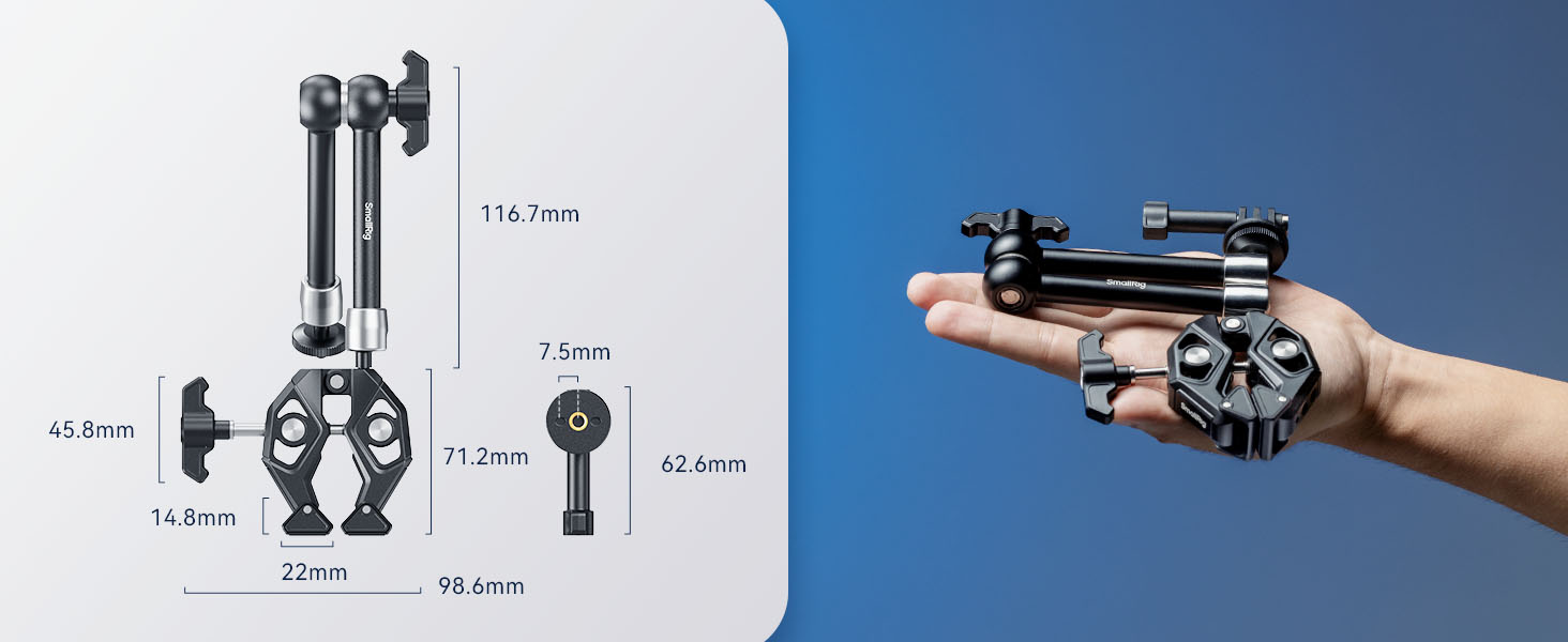 SmallRig Magic Arm Clamp Set Camera Mount Articulated Friction Arm with ...