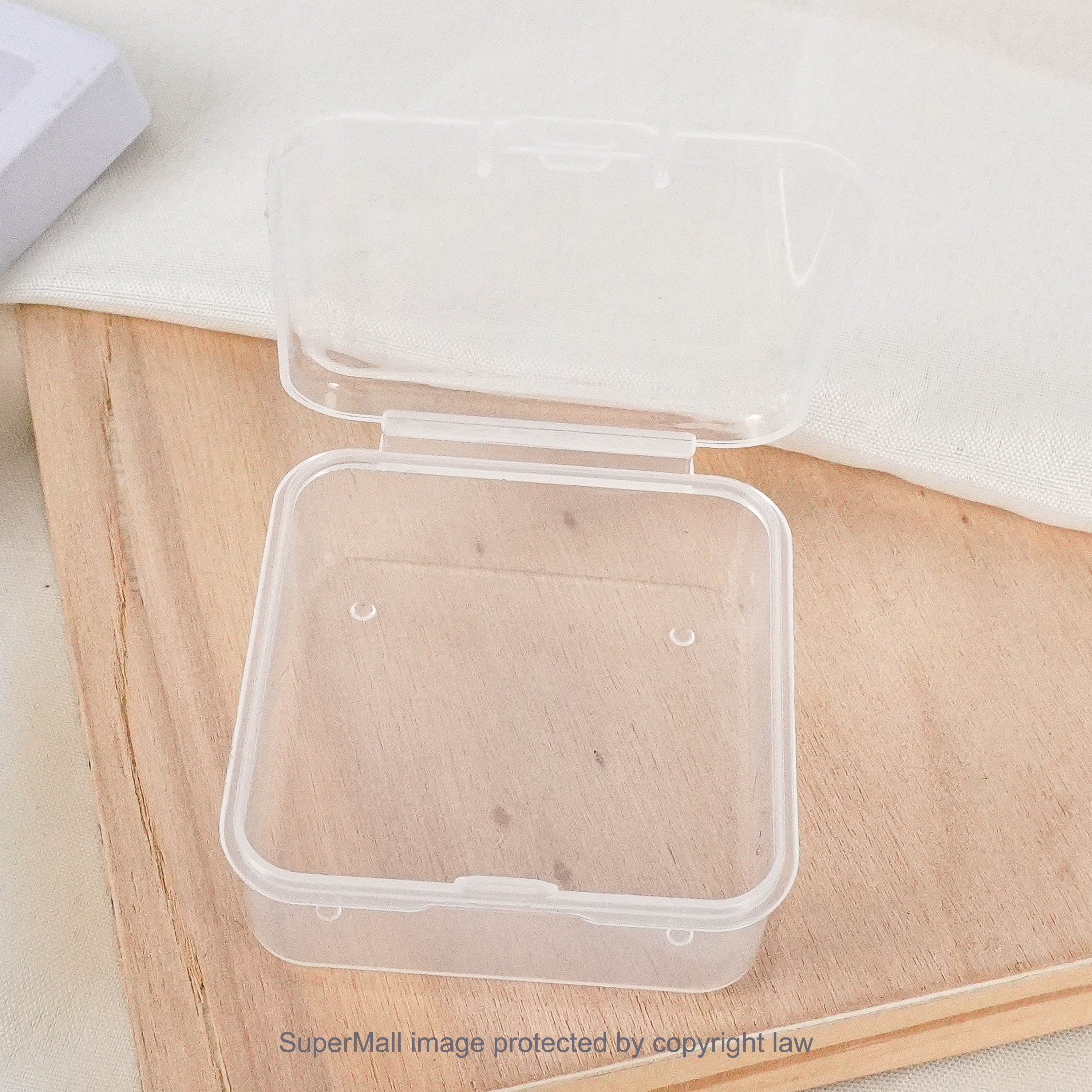 SM Mini 10Pcs Plastic Box Transparent Container Earbud Brooch Storage ...