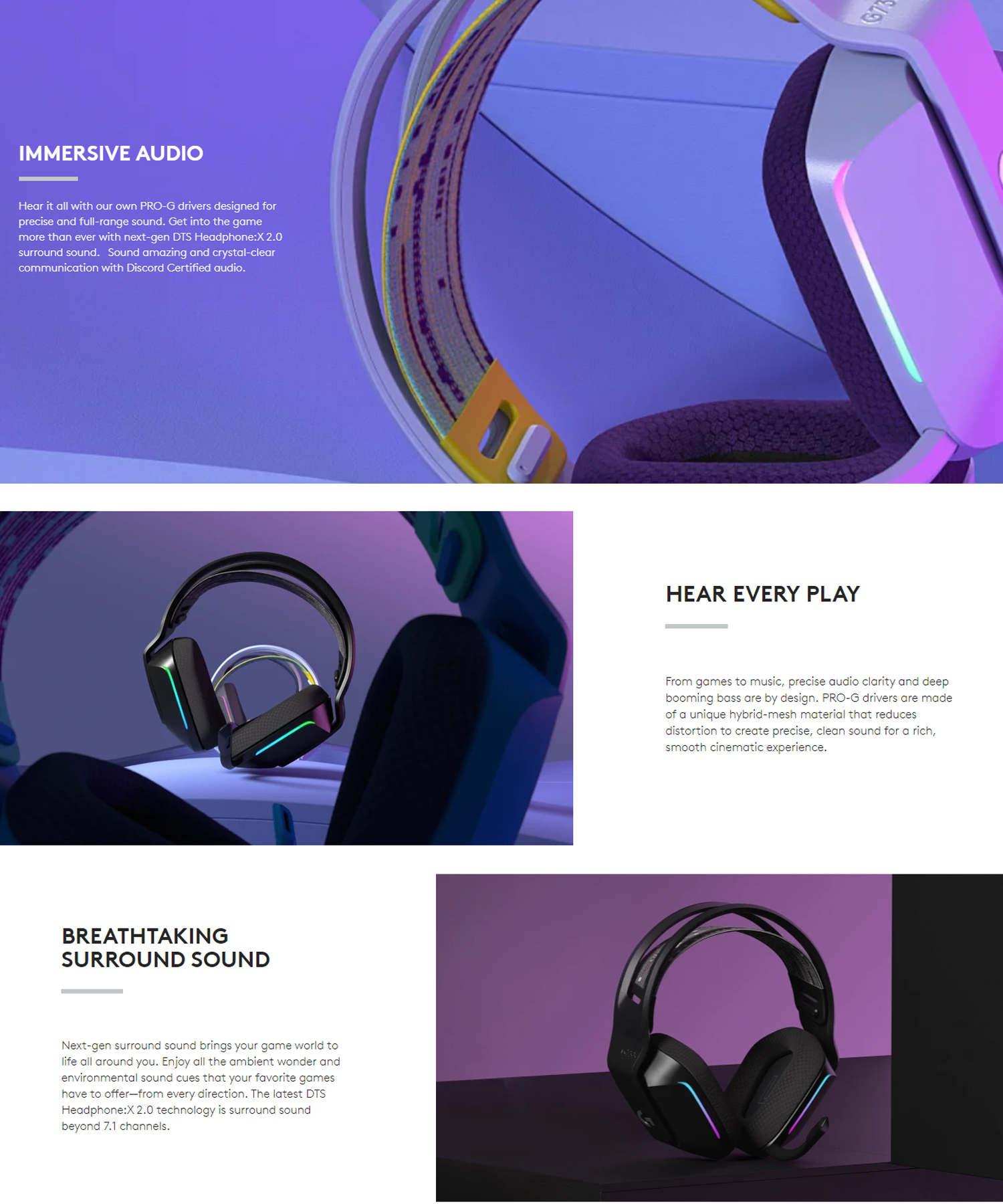 Logitech G733 LIGHTSPEED Wireless RGB Gaming Headset with GPRO Drivers