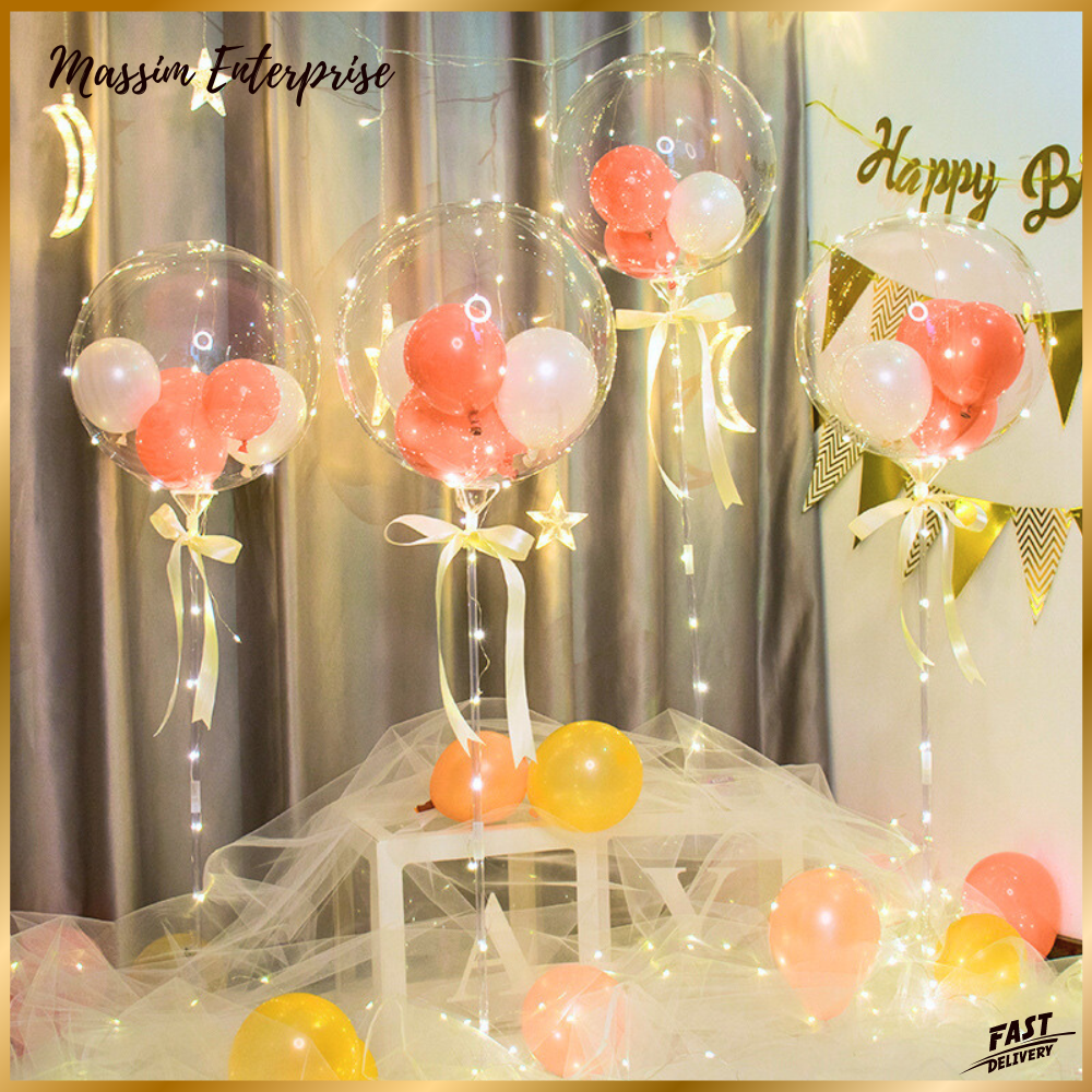 Bobo Balloon Bouquet Accessories Party Decoration Belon Bunga DIY ...